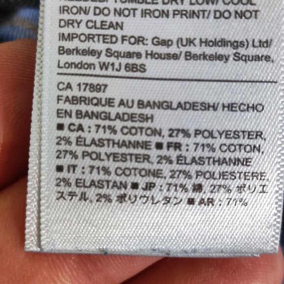 Gap Leggings/Jeggings mid rise skinny stretchy women's size 14 R ink blue colour - Picture 7 of 13